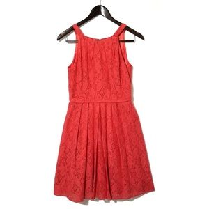 Tahari Coral Lace Dress Petite Fit & Flare